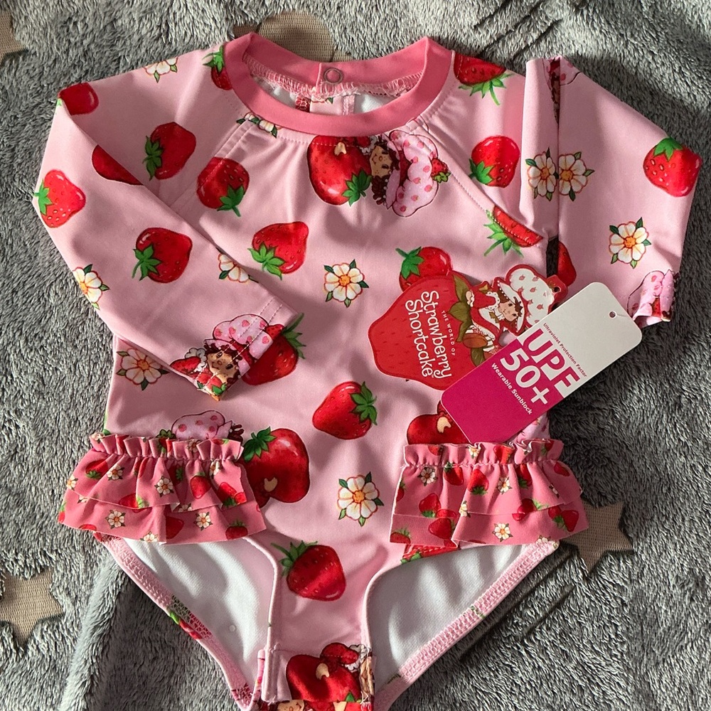 Strawberry Shortcake Pink Baby Bathing Suit